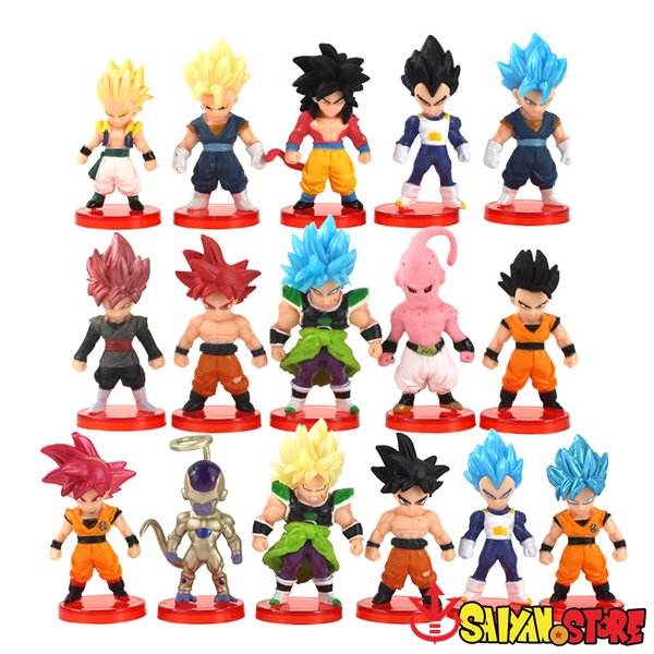 Dragon Ball Z Mini Figures Set 16PCS Super Saiyan 1 Dragon Ball Z Mini Figures